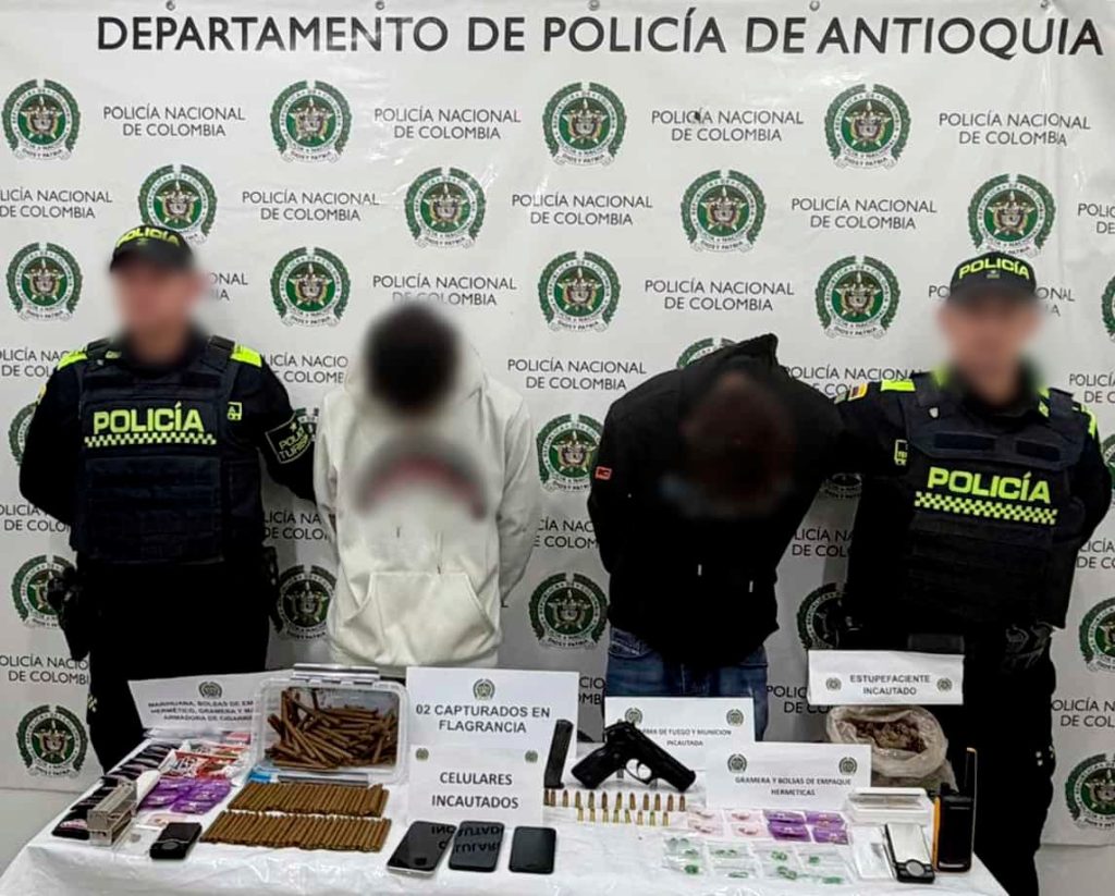 Operativo en El Peñol, Antioquia: Captura por microtráfico y decomiso de armas