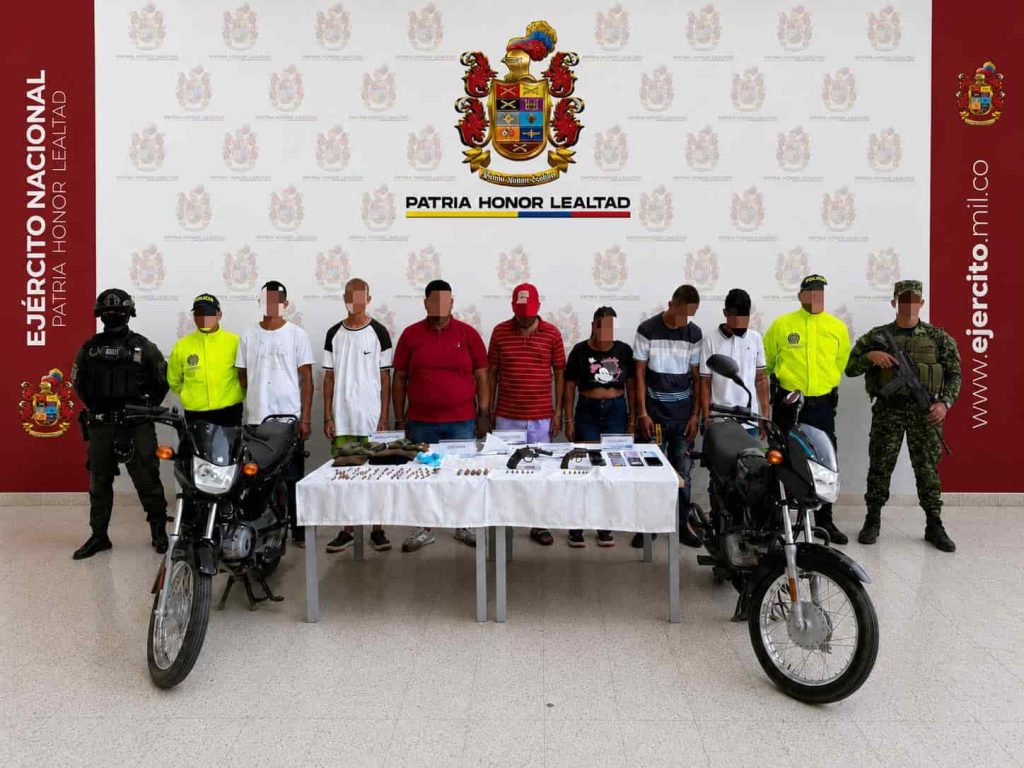Capturan a siete personas con armas, cocaína y panfletos extorsivos en Valledupar, Cesar