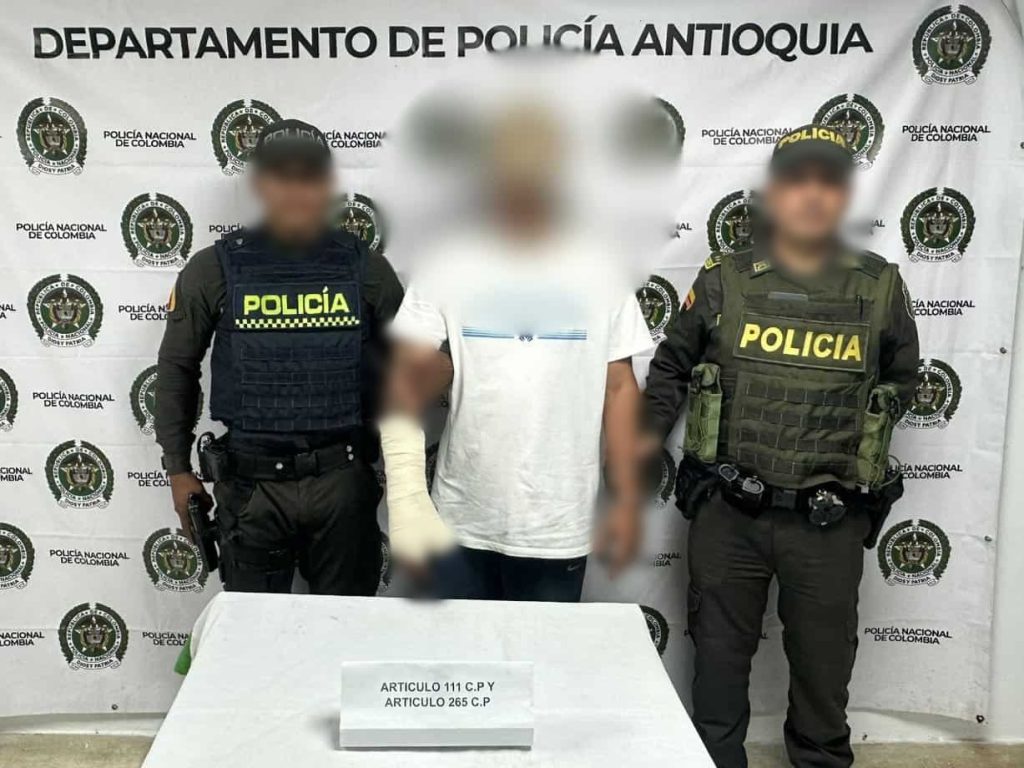 Autoridades capturan a señalado agresor por lesiones personales en Valdivia, Antioquia