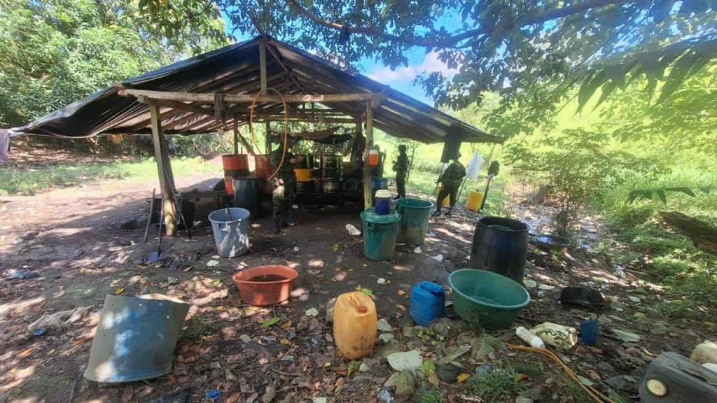 Ejército ubicó dos laboratorios de pasta base de coca en Puerto Libertador, Córdoba