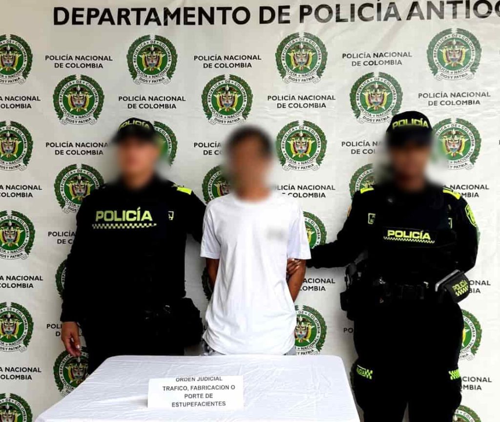 Capturan en Yolombó, Antioquia, a un hombre requerido por tráfico de estupefacientes