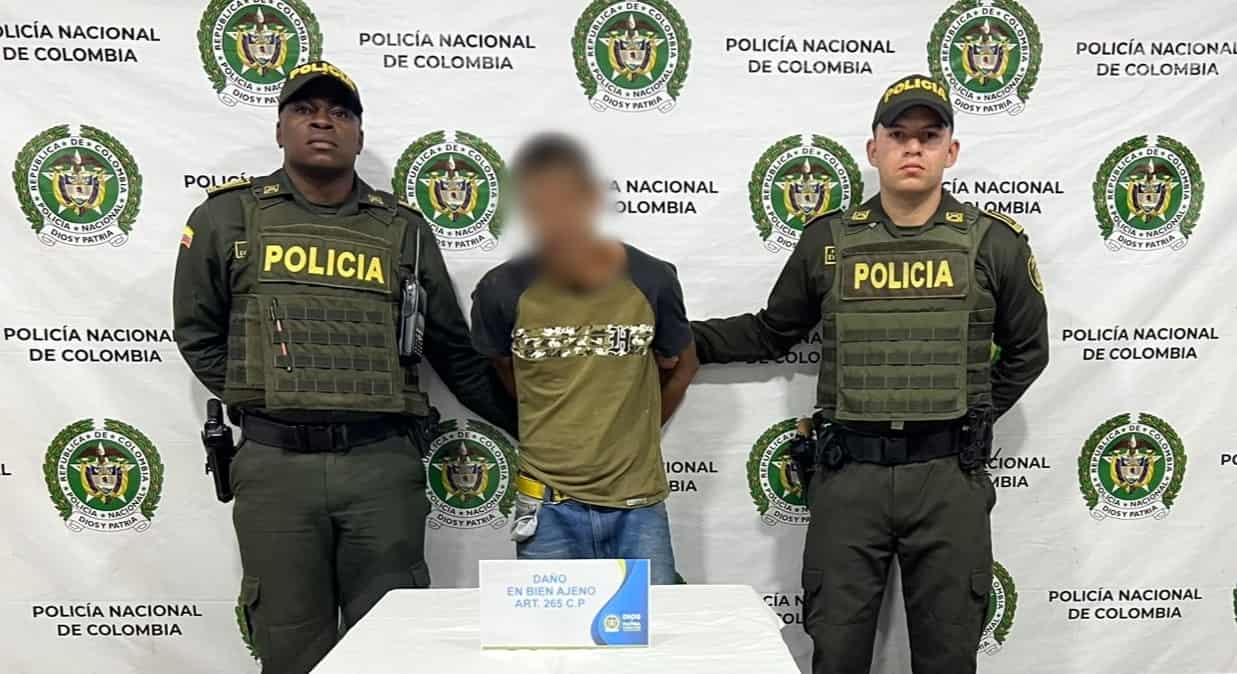 Capturan a hombre por daño en bien ajeno tras ingresar a vivienda en Amagá