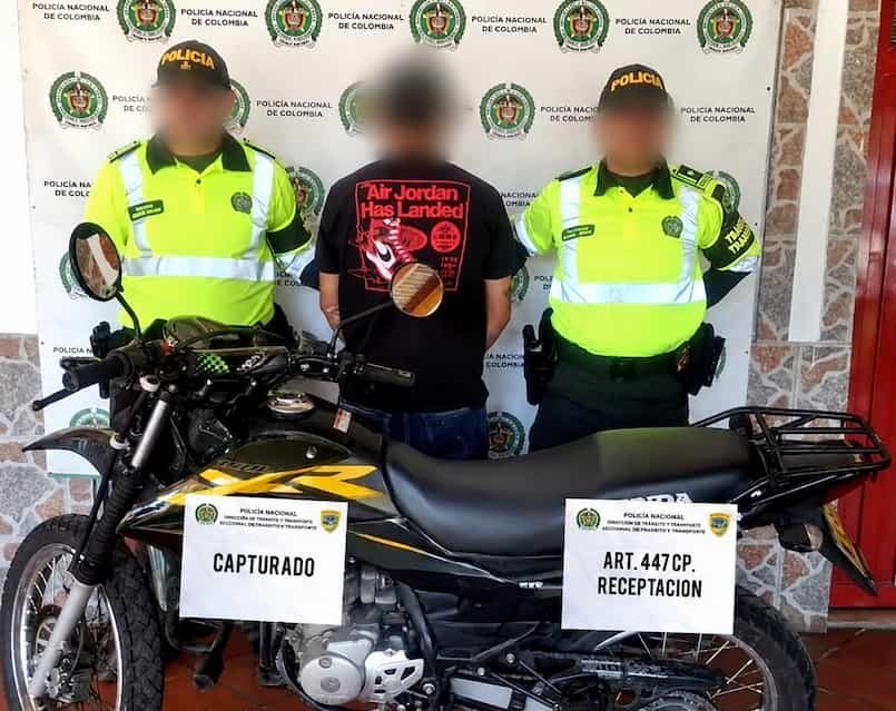 Motocicleta robada en Medellín fue incautada en Santo Domingo, Antioquia: un hombre capturado